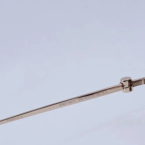 🕶️ New Fendi FE40114U-Y 33U Sunglasses - Red Gold with Golden Chain Frame - Picture 9 of 13